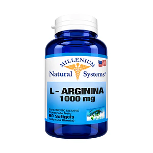 L Arginina 1000 mg 60 Softgels Natural System