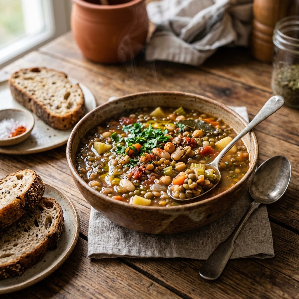 Easy homemade vegetable  soup recipe