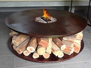 Mesa redonda metálica