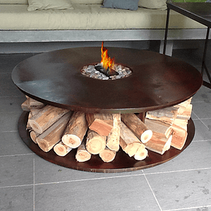 Mesa redonda metálica