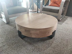 MESA REDONDA DE ROBLE MACIZA