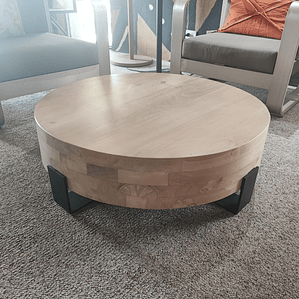 MESA REDONDA DE ROBLE MACIZA