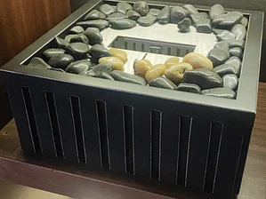 Caja de madera palillaje