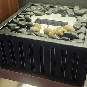 Caja de madera palillaje