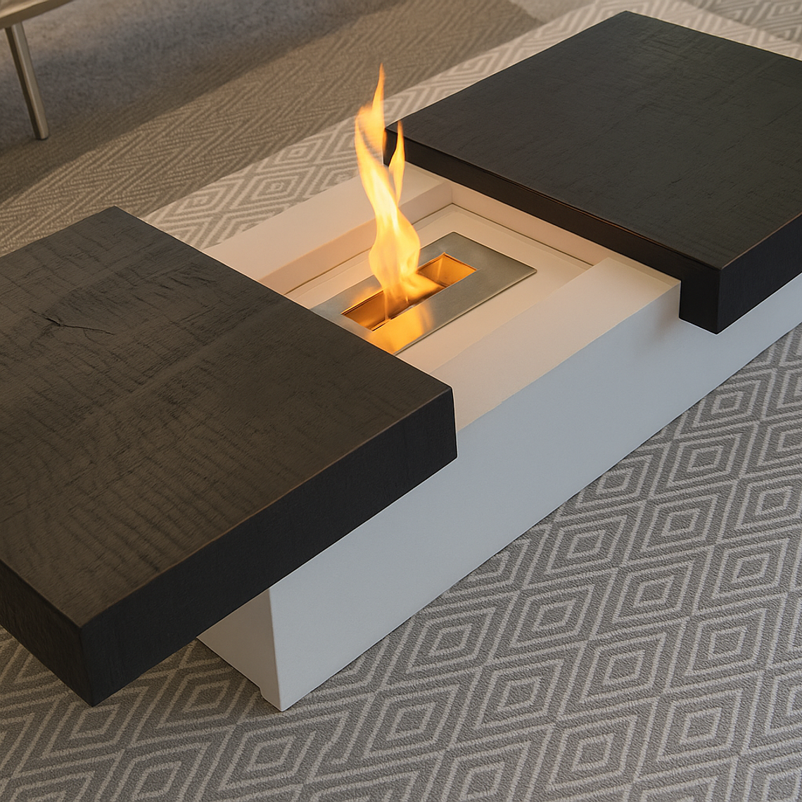 Mesa noi especial baja madera negra 1