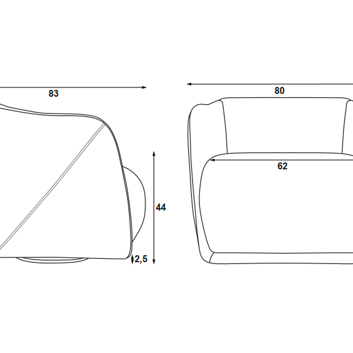 SOFÁ POLTRONA SOL 3