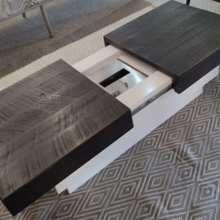 Mesa noi especial baja madera negra 2