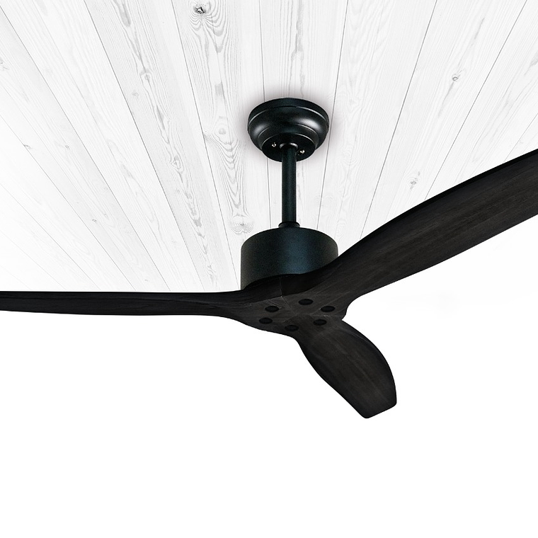 Ventilador de techo madera solida negra 1