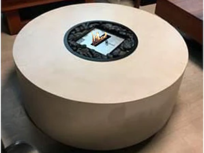 Mesa de fibrocemento redonda