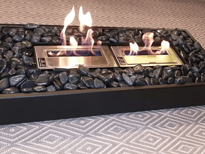 Chimenea de roble palillaje