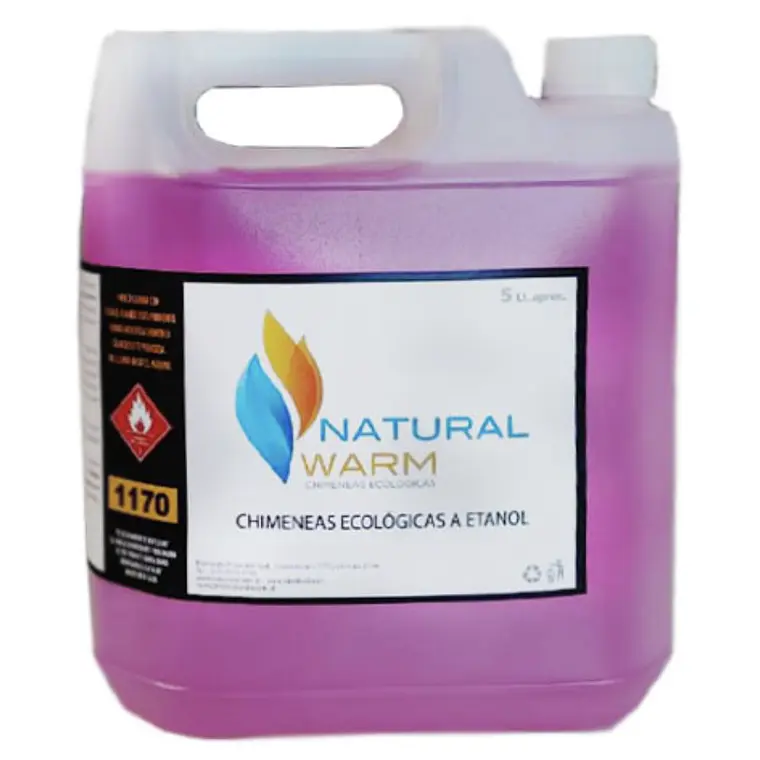 Caja de 8 bidones de 5L de Etanol Natural Warm 1