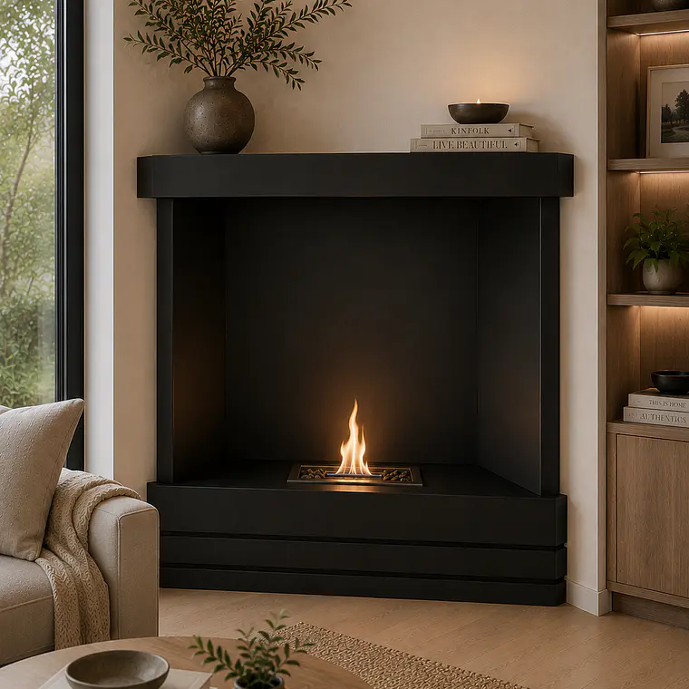 Chimenea Esquinada con Quemador Simple 1