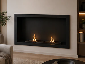 Chimenea a Etanol Empotrada 86 cm con Doble Quemador