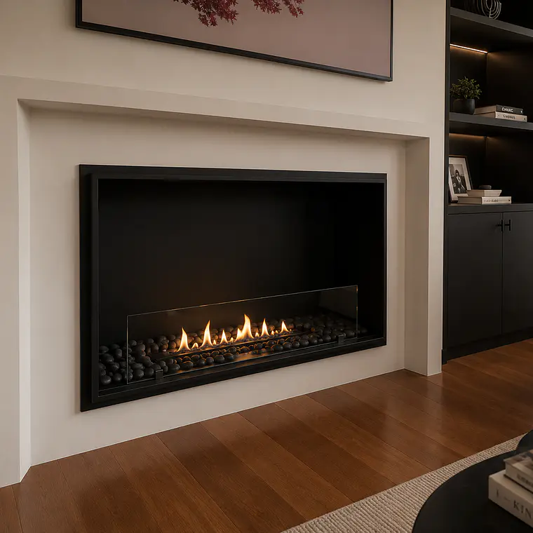 Chimenea a Etanol Empotrada 86 cm con Doble Quemador 3