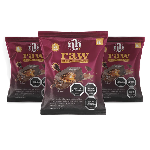 PACK ALFAJORES D'GRANOLA CHOCOLATE NEGRO + DÁTILES RAW CHOCOLATE NEGRO - 2 DISPLAYS 16U 3