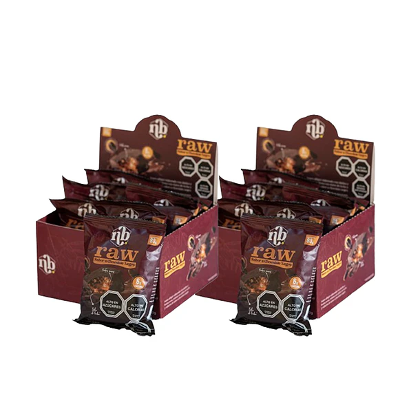 PACK ALFAJORES DÁTILES RAW CHOCOLATE NEGRO x2 - 2 DISPLAYS 16U