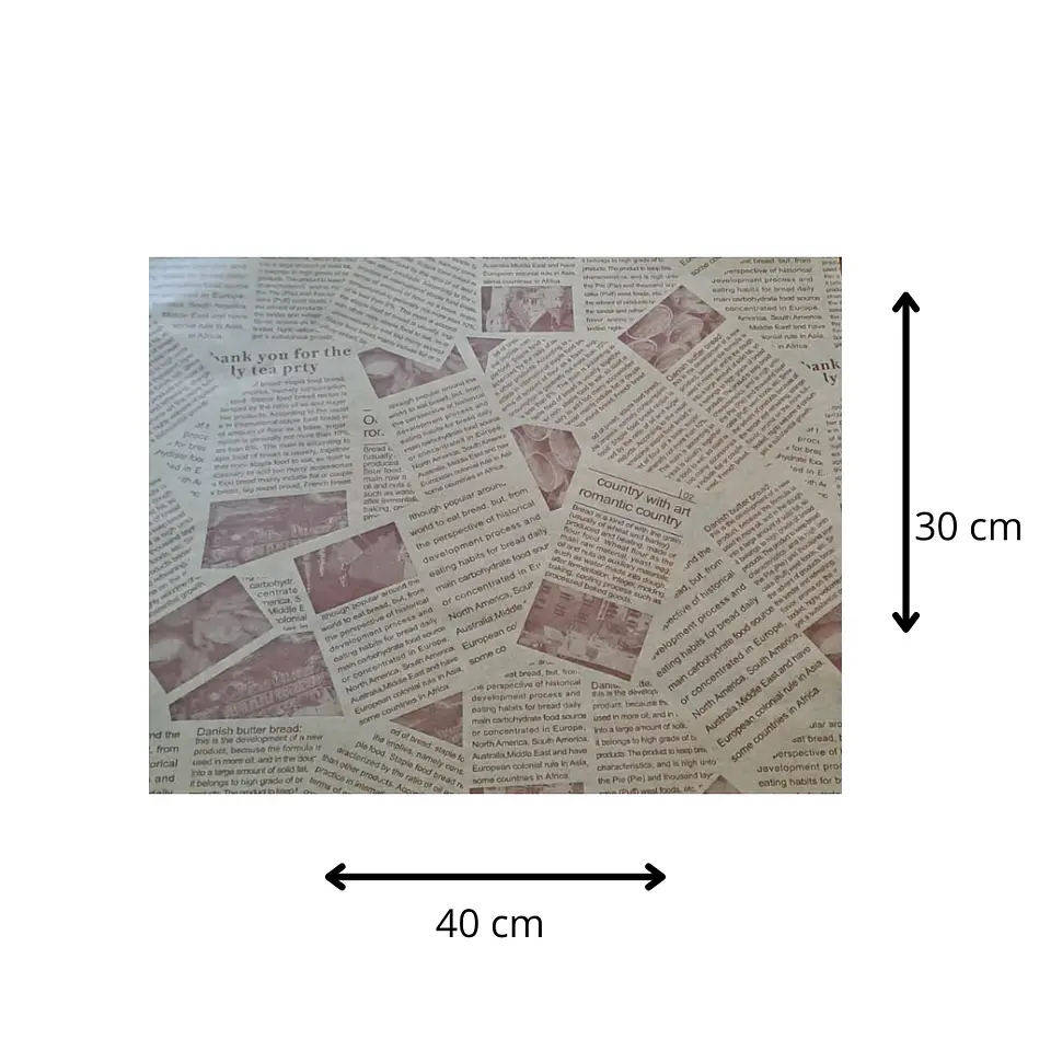 Papel antigrasa 30cm x40 cm (200 hojas) 2