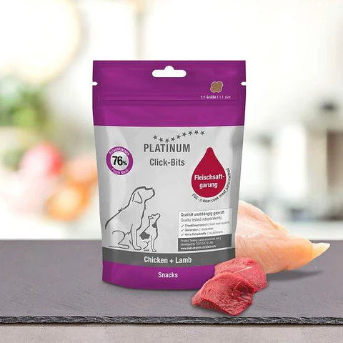 Platinum Click-Bits Frango + Borrego 150g