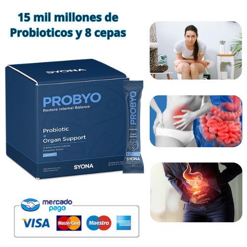 PROBYO SYONA (salud intestinal , 15 000 millones Probióticos activos) 30 sobres 