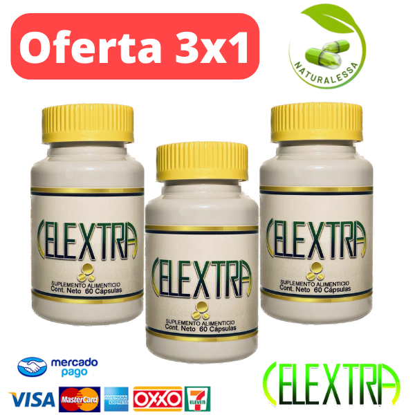 Pack Celextra 60 capsulas oferta 3x1  (Chlorella , Aphanizomenon flos aquae AFA ) 3 frascos 