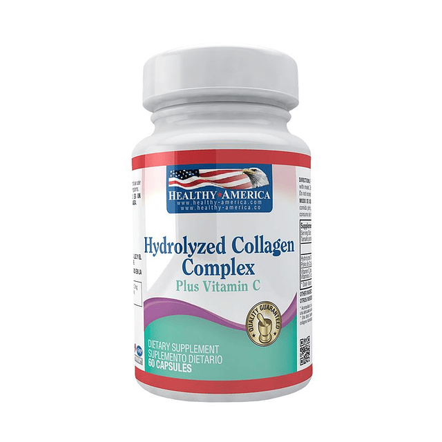 Hydrolyzed Collagen Complex Plus Vitamin C x 60 Cáps Healthy America