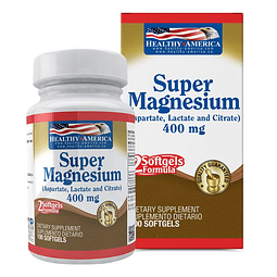 Super Magnesium 400 Mg x 100 Cáps Blanda Healthy America
