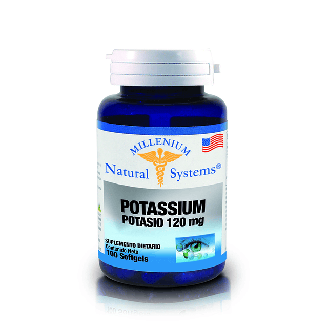 Potassium Potasio 120 Mg X 100 Càps Blanda Natural Systems