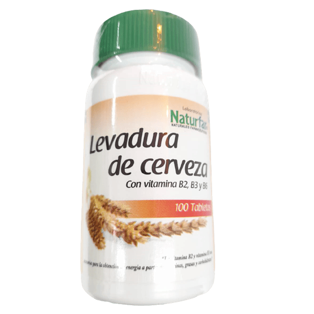 Levadura de Cerveza con Vitamina B2 B3 Y B6 x 100 Tabl Naturfar