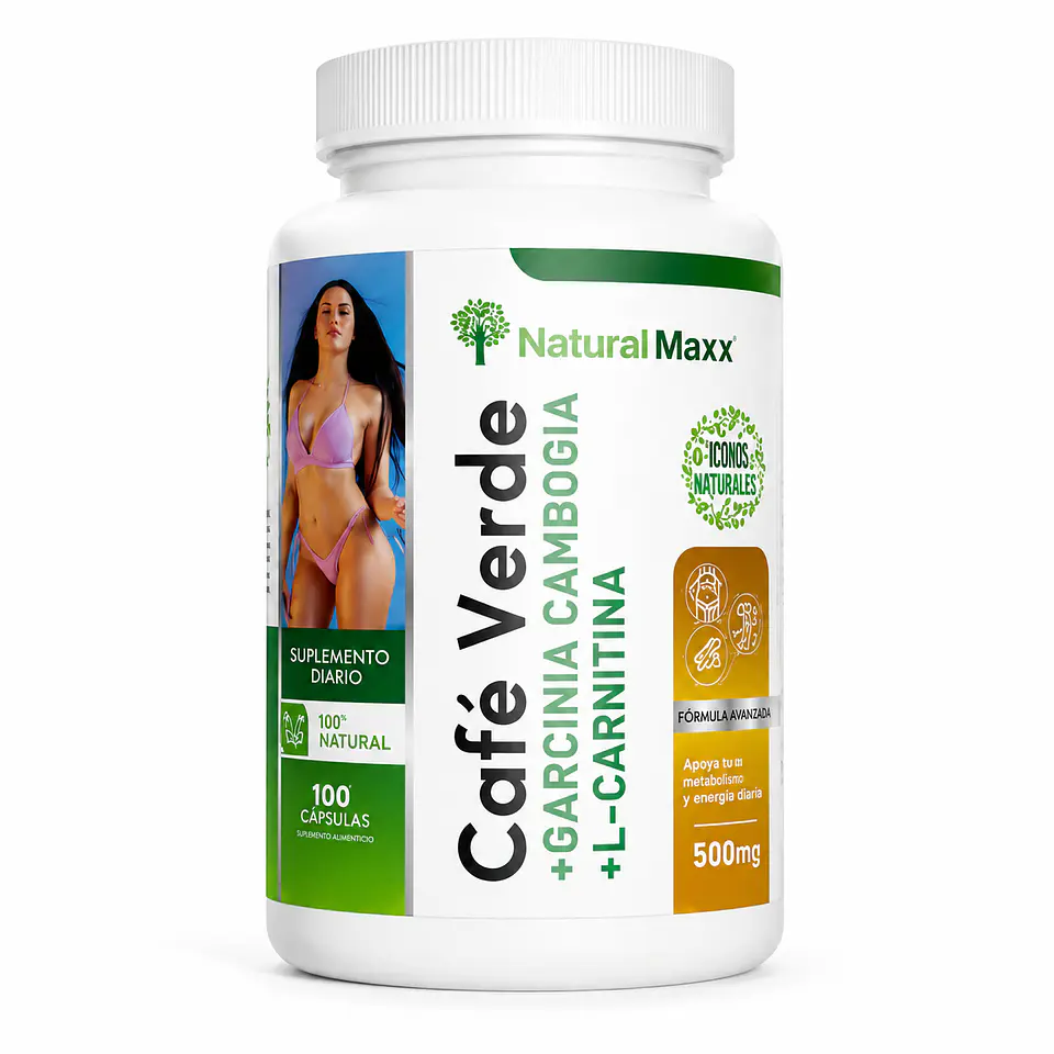 Café Verde, Garcinia Cambogia y L-Carnitina | Suplemento Alimenticio - 100 capsulas 1
