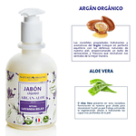 Jabon de manos lavanda relax  250ml  - argán y aloe