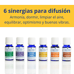 Set 6 sinergias para difusión de aromaterapia