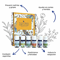 Set 6 aceites esenciales básicos para aromaterapia   