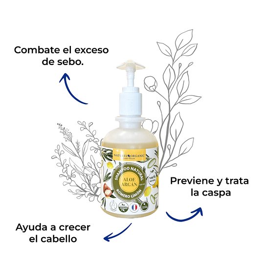 Shampoo Romero Limón - anticaída y crecimiento del cabello