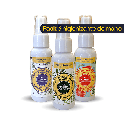 Pack 3 Spray Higienizante de manos 50 ml