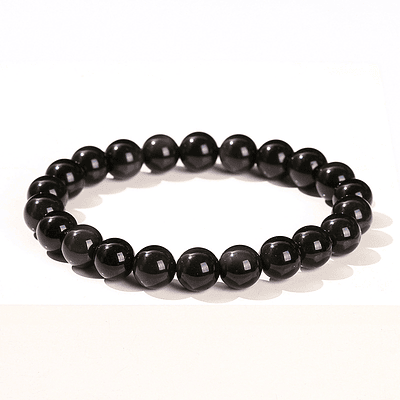 Joya para niños, pulsera tradicional obsidiana, Protección, ansiedad, depresión