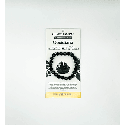 Joya pulsera tradicional obsidiana, Protección, ansiedad, depresión