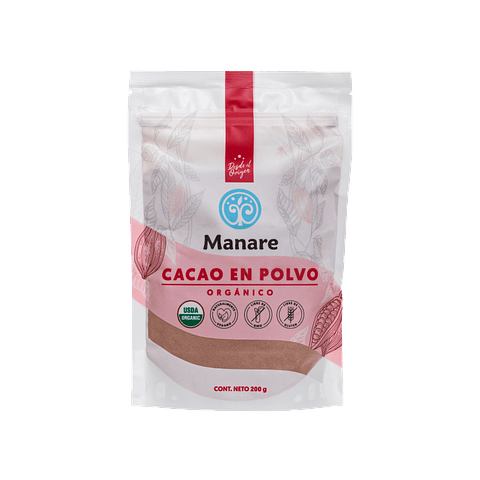 Cacao orgánico en polvo 200g. Manare