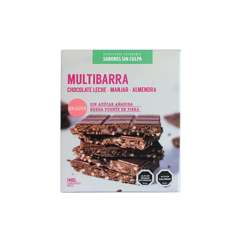 Mutibarra chocolate leche, manjar, almendra 140 gr.