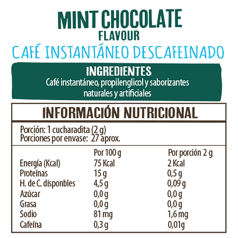 Café descafeinado mint chocolate 50 g. Beanies