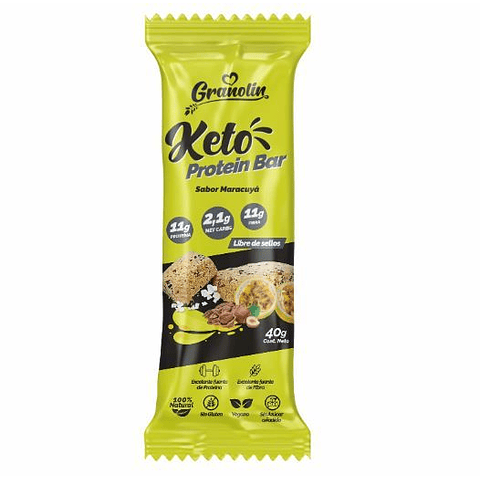 Keto protein bar maracuyá 40 gr. Granolín