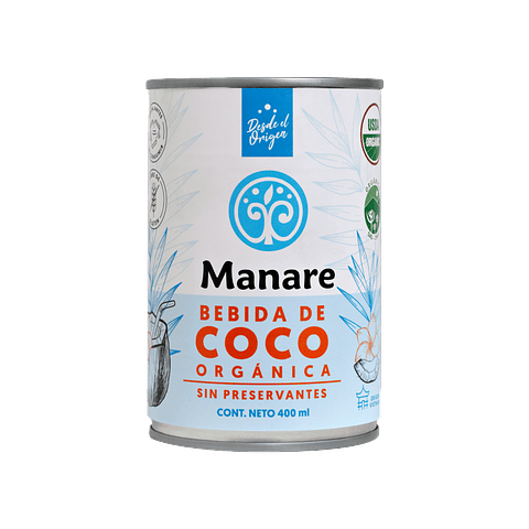 Bebida de coco orgánica 400 ml. Manare