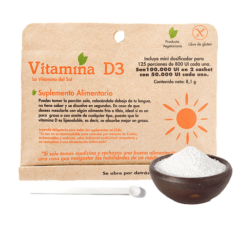 Vitamina D3 en polvo Dulzura Natural