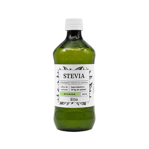 Stevia líquida Del Alba Recarga 500 ml.