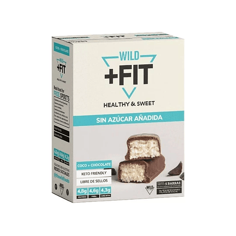 Caja Wild Fit Coco chocolate 5 un.