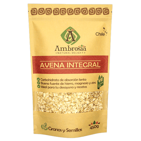 Avena integral sin gluten 500 g. Ambrosía