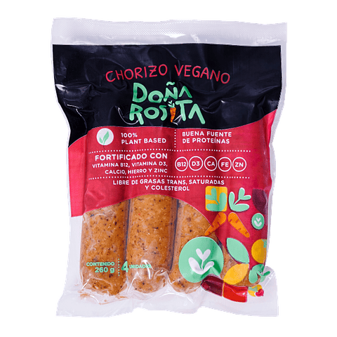 Chorizo vegano Doña Rosita 4 un.