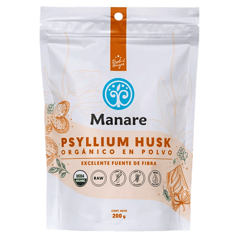 Psyllium husk orgánico 200 gr. Manare