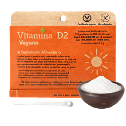 Vitamina D2 vegana en polvo 125 porc. Dulzura Natural