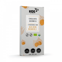 Chocolate 70% cacao con golden berries 100 g.