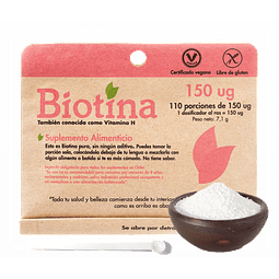 Biotina en polvo 110 porciones Dulzura natural